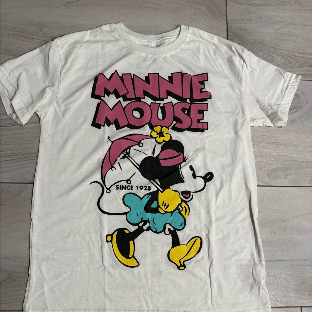 Disney Minnie Mouse Kids T-Shirt - White and Pink